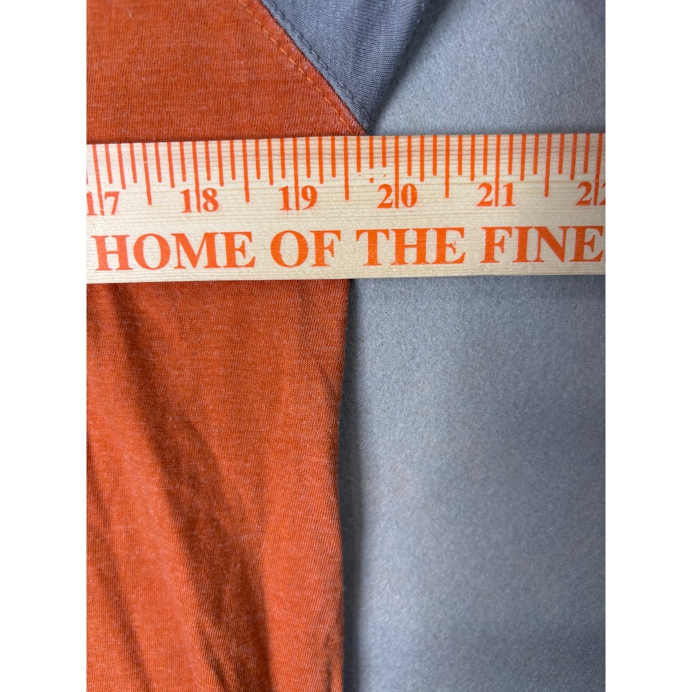 Pressbox Texas Longhorns Raglan Long Sleeve Shirt Burnt Orange Grey Mens Medium - Picture 3 of 6